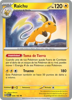 Raichu, 151 No. 026 Holo