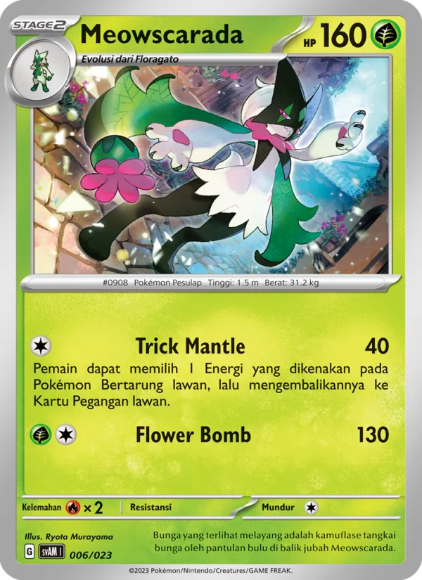 Meowscarada, Fuecoco & Ampharos ex No. 006