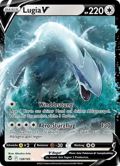 Lugia V, Silberne Sturmwinde No. 138 Holo