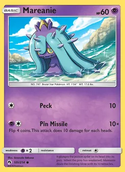 Mareanie, Lost Thunder No. 105 Normal