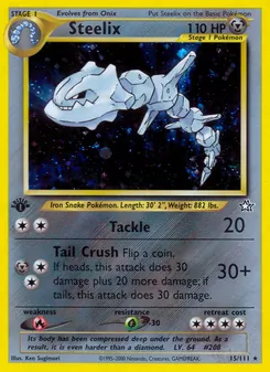Steelix, Neo Genesis Nº 15 Holo
