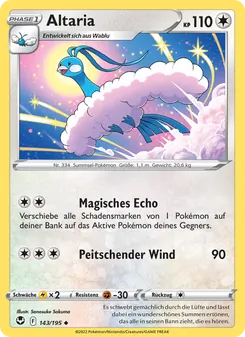 Altaria, Silberne Sturmwinde Nº 143 Normal