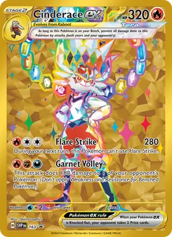 Cinderace ex, SVP Black Star Promos Nº 163 Holo