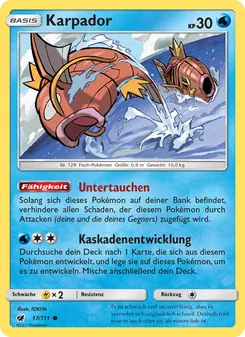 Karpador, Aufziehen der Sturmröte Nº 17 Normal