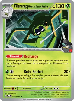 Filentrappe de la Team Rocket, Héros Transcendants Nº 019 Reverse
