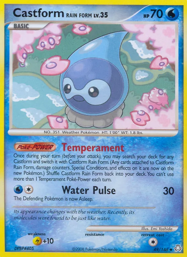 Castform Rain Form, Legends Awakened No. 49