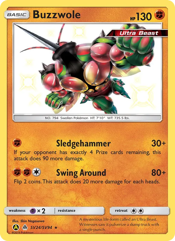 Buzzwole, Hidden Fates Shiny Vault Nº SV24