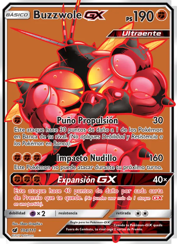 Buzzwole GX, Invasión Carmesí Nº 104