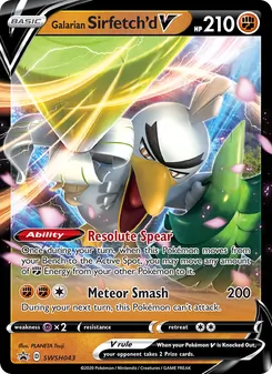 Galarian Sirfetch'd V, SWSH Black Star Promos No. SWSH043 Holo