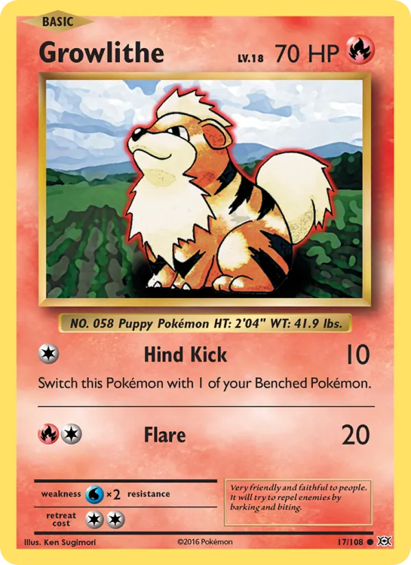 Growlithe, Evolutions Nº 17