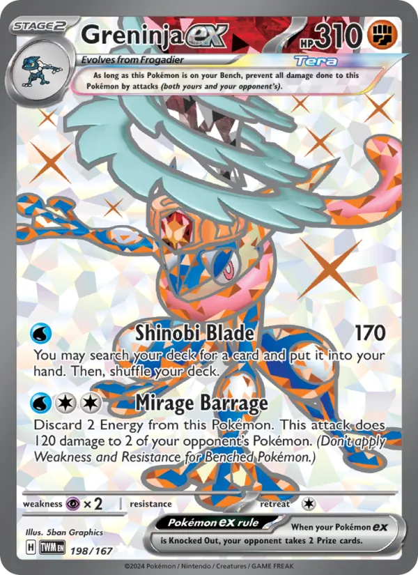 Greninja ex, Twilight Masquerade No. 198