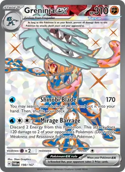 Greninja ex, Twilight Masquerade Nº 198 Holo