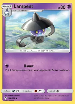 Lampent, Lost Thunder No. 102 Normal