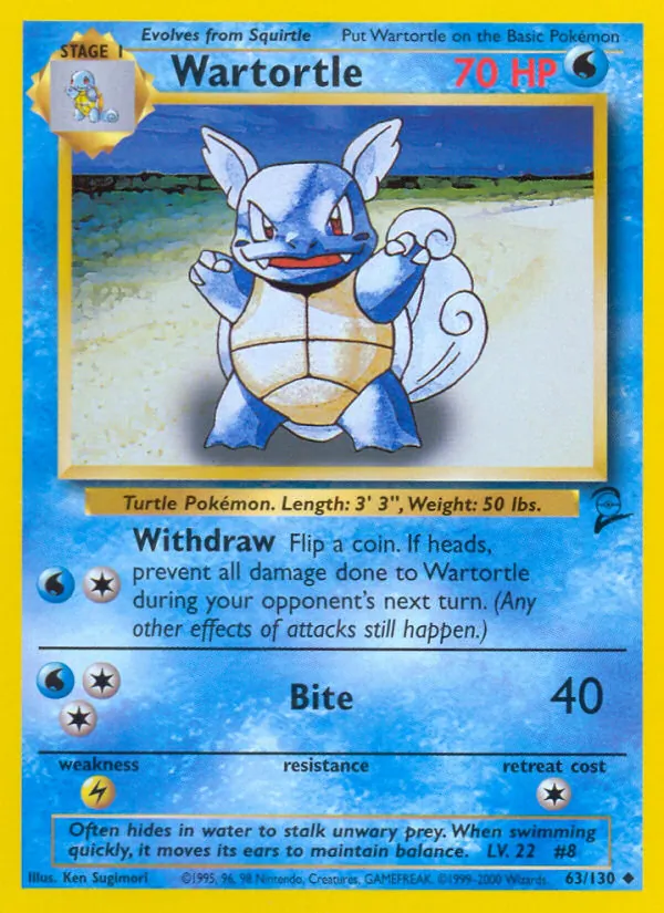 Wartortle, Base Set 2 No. 63