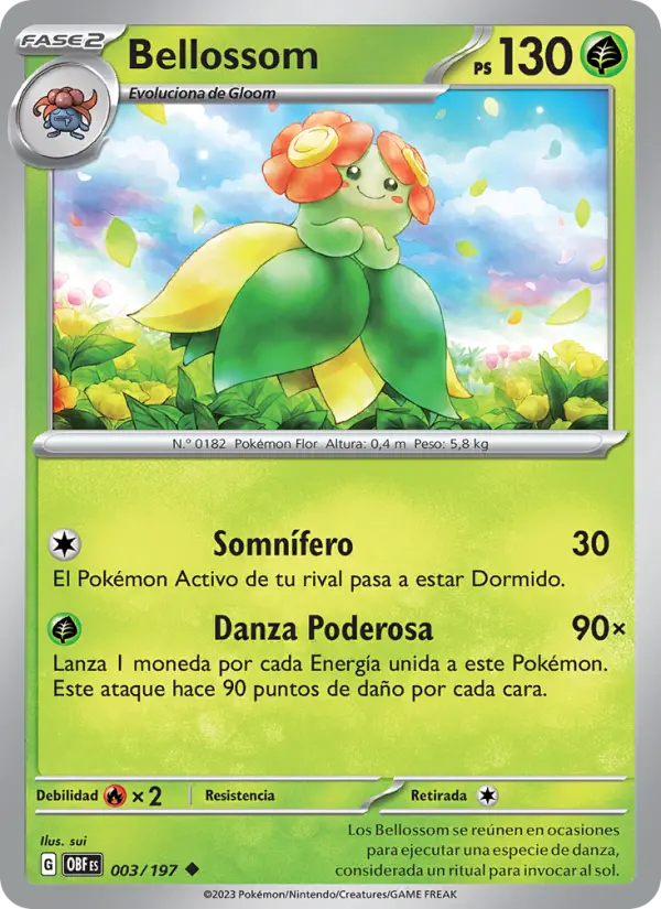Bellossom, Llamas Obsidianas Nº 003