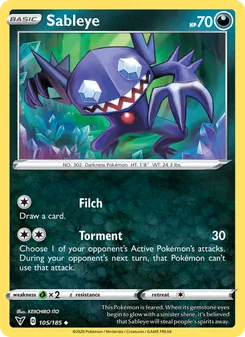 Sableye, Vivid Voltage Nº 105 Normal