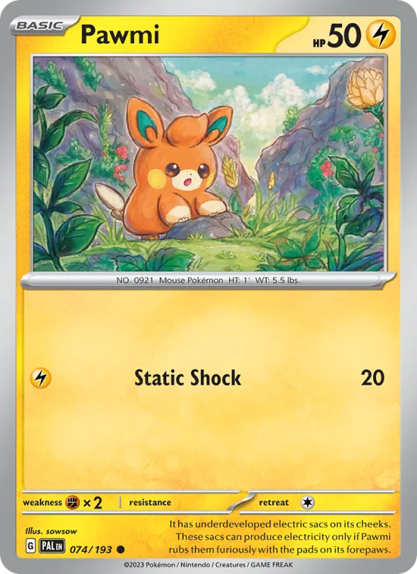 Pawmi, Paldea Evolved No. 074