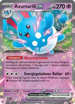 Azumarill-ex, Erhabene Helden Nº 084 Holo