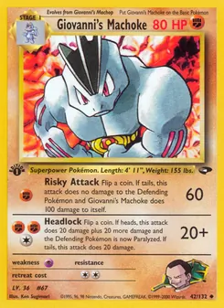 Giovanni's Machoke, Gym Challenge Nº 42 Normal