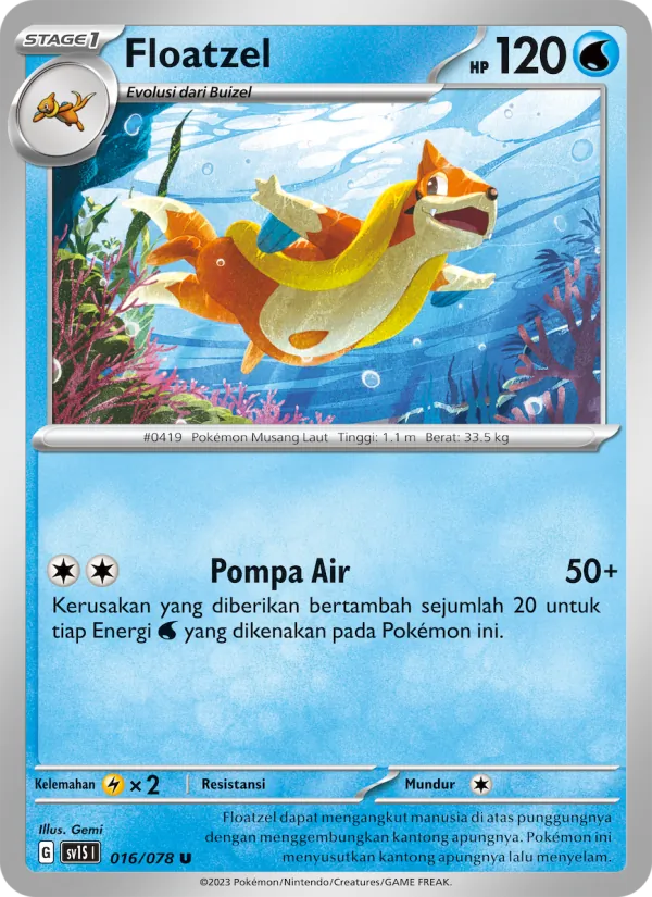 Floatzel, Scarlet ex Nº 016