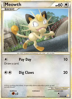 Meowth, HeartGold SoulSilver No. 75 Normal