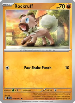 Rockruff, Temporal Forces No. 089 Normal