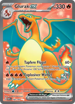 Glurak-ex, 151 No. 183 Holo