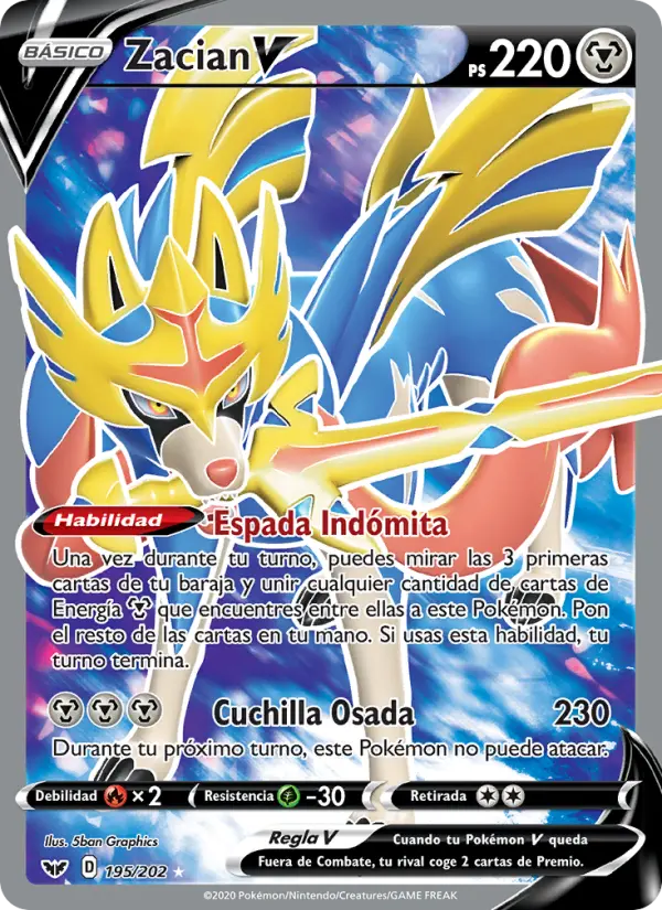 Zacian V, Espada y Escudo Nº 195