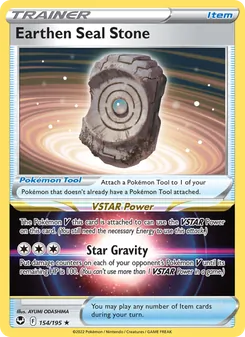 Earthen Seal Stone, Silver Tempest Nº 154 Holo