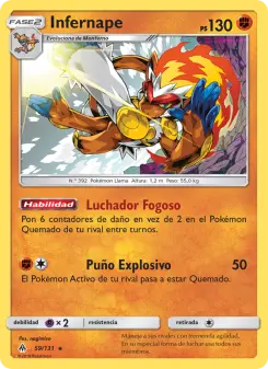 Infernape, Luz Prohibida No. 59 Normal