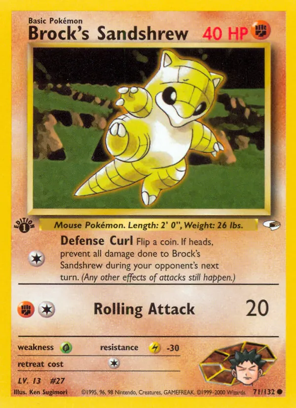 Brock's Sandshrew, Gym Heroes No. 71