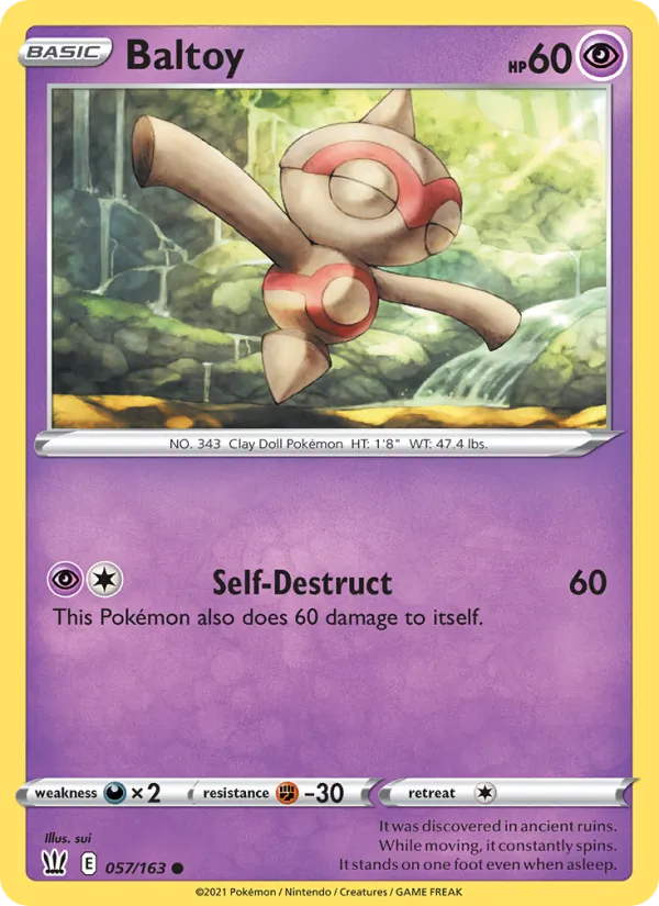 Baltoy, Battle Styles No. 57