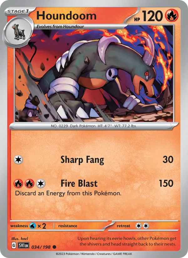 Houndoom, Scarlet & Violet No. 034
