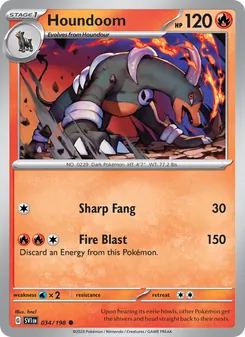Houndoom, Scarlet & Violet Nº 034 Normal