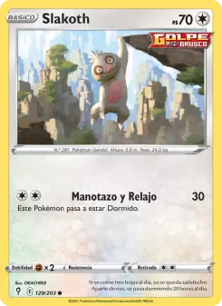 Slakoth, Cielos Evolutivos No. 129 Normal
