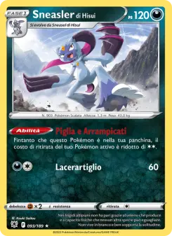 Sneasler di Hisui, Lucentezza Siderale No. 093 Reverse