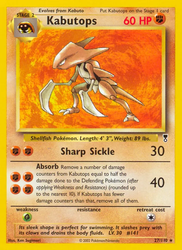 Kabutops, Legendary Collection Nº 27