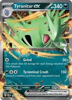 Tyranitar ex, Prismatic Evolutions Nº 064 Holo