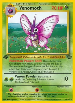 Venomoth, Jungle No. 29 Normal