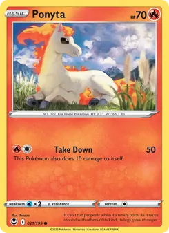 Ponyta, Silver Tempest No. 021 Normal