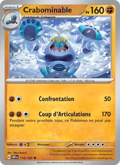 Crabominable, Flammes Obsidiennes No. 115 Normal