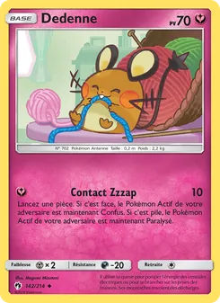 Dedenne, Tonnerre Perdu Nº 142 Normal