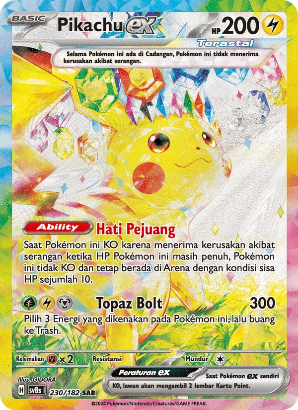 Pikachu ex, Kilat Rasi Nº 230