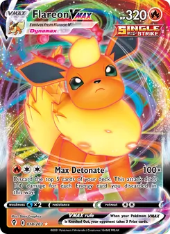 Flareon VMAX, Evolving Skies No. 18 Holo