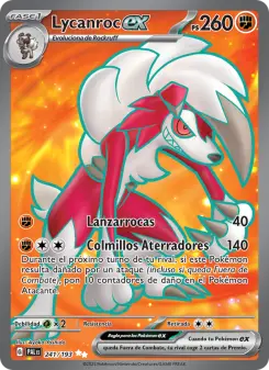 Lycanroc ex, Evoluciones en Paldea No. 241 Holo