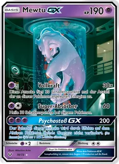 Mewtu GX, Schimmernde Legenden No. 78 Normal