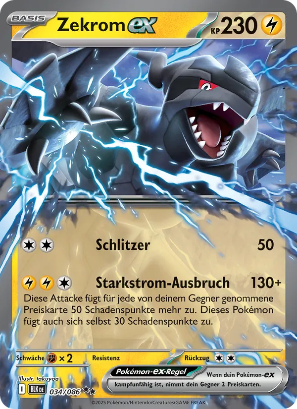 Zekrom-ex, Schwarze Blitze No. 034