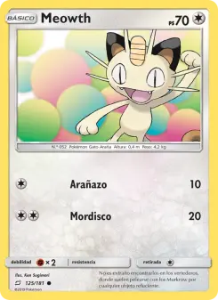 Meowth, Union de Aliados No. 125 Normal