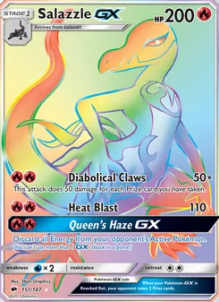 Salazzle GX, Burning Shadows No. 151 Holo