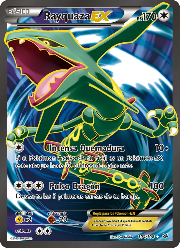 Rayquaza EX, Cielos Rugientes No. 104